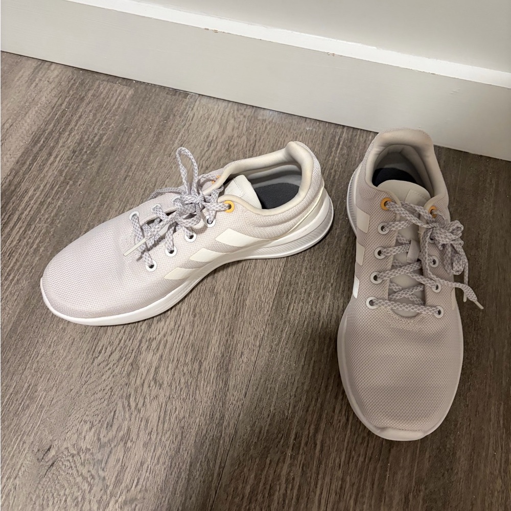 Adidas Cloudfoam Light Beige Athletic Sneakers